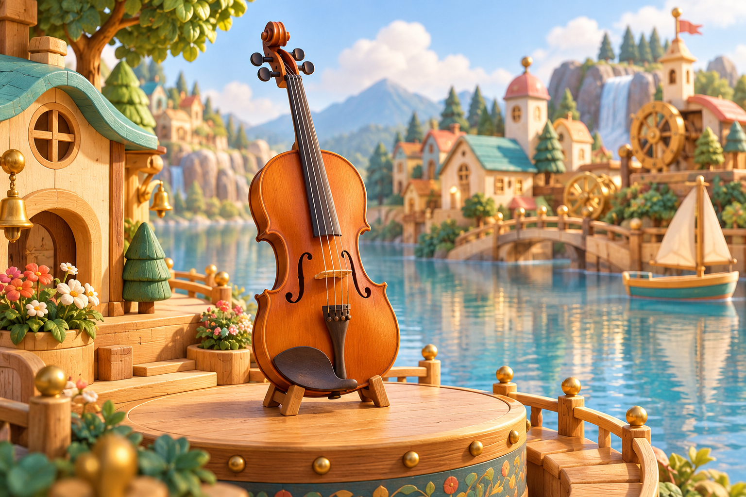 Illustration de Alto pour Melodiwi, direction artistique du village-boîte à musique.