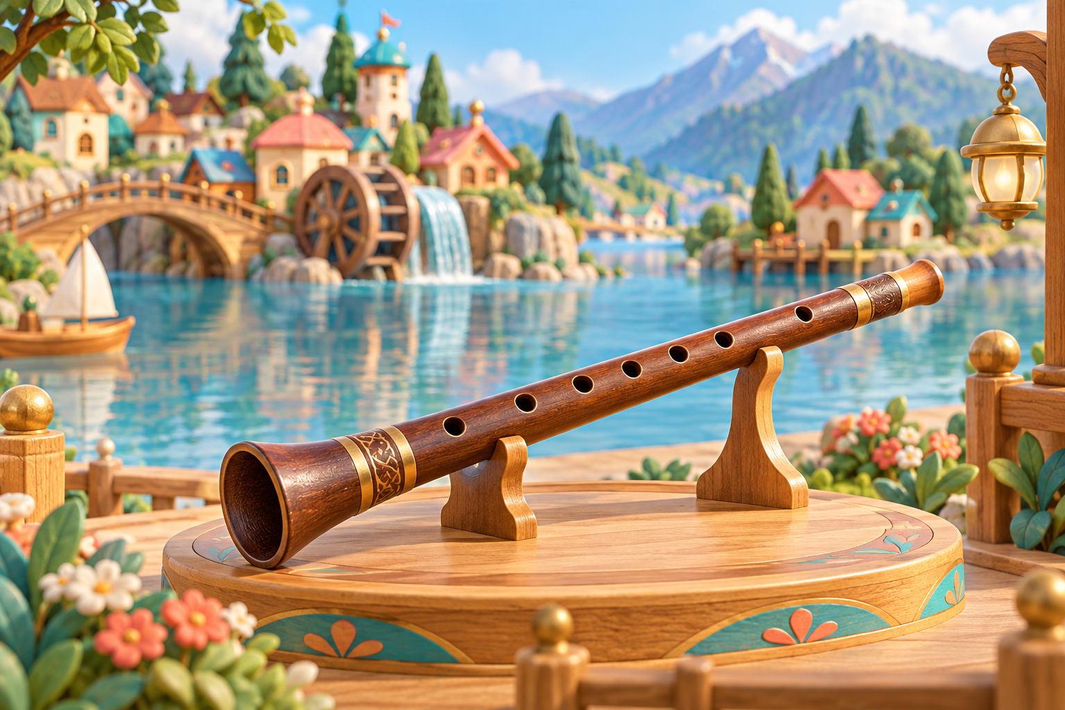 Illustration de Balaban pour Melodiwi, direction artistique du village-boîte à musique.
