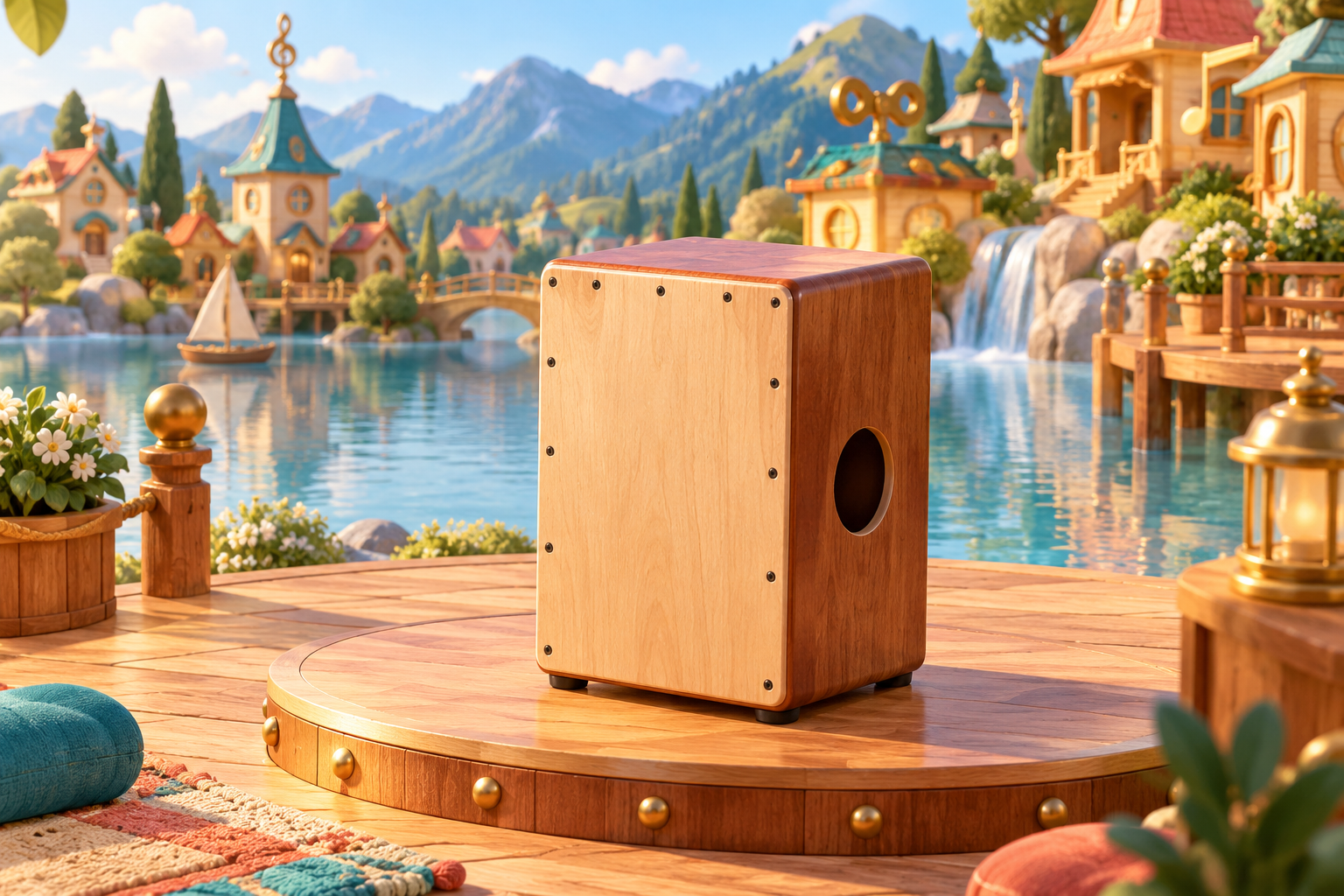 Illustration de Beatbox pour Melodiwi, direction artistique du village-boîte à musique.