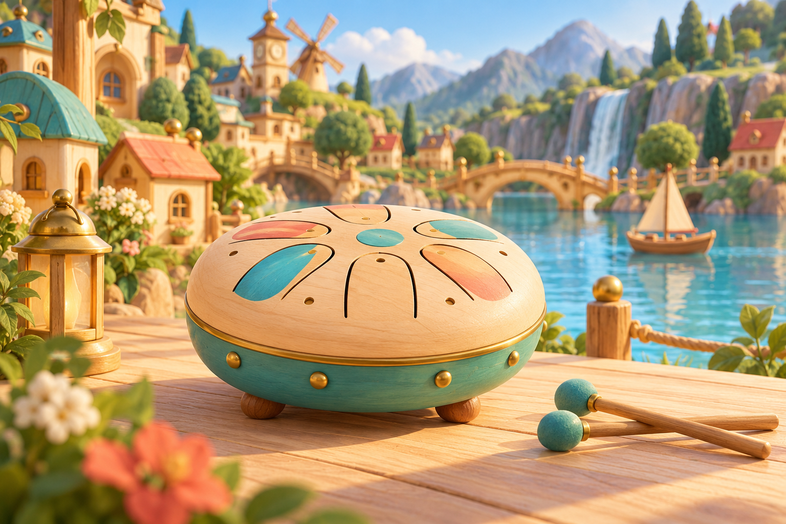 Illustration de Boobam pour Melodiwi, direction artistique du village-boîte à musique.