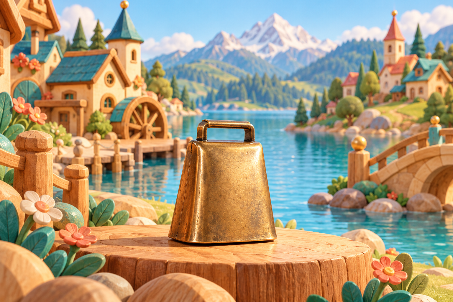 Illustration de Cencerro pour Melodiwi, direction artistique du village-boîte à musique.