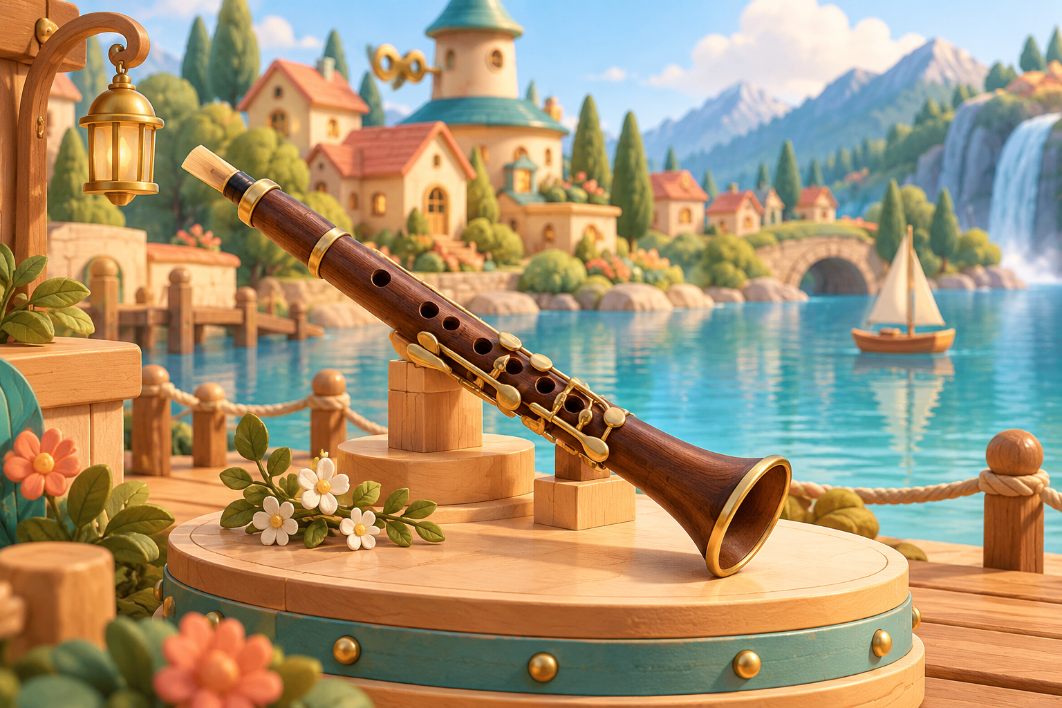 Illustration de Chalumeau pour Melodiwi, direction artistique du village-boîte à musique.