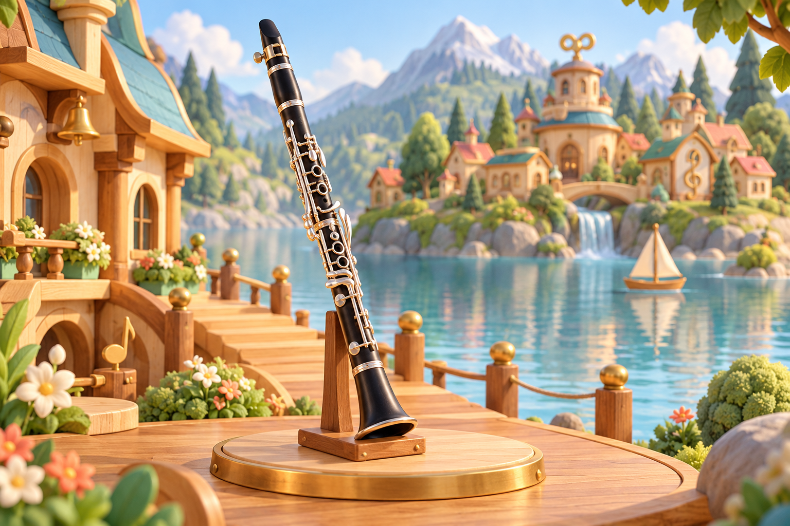 Illustration de Clarinette soprano pour Melodiwi, direction artistique du village-boîte à musique.