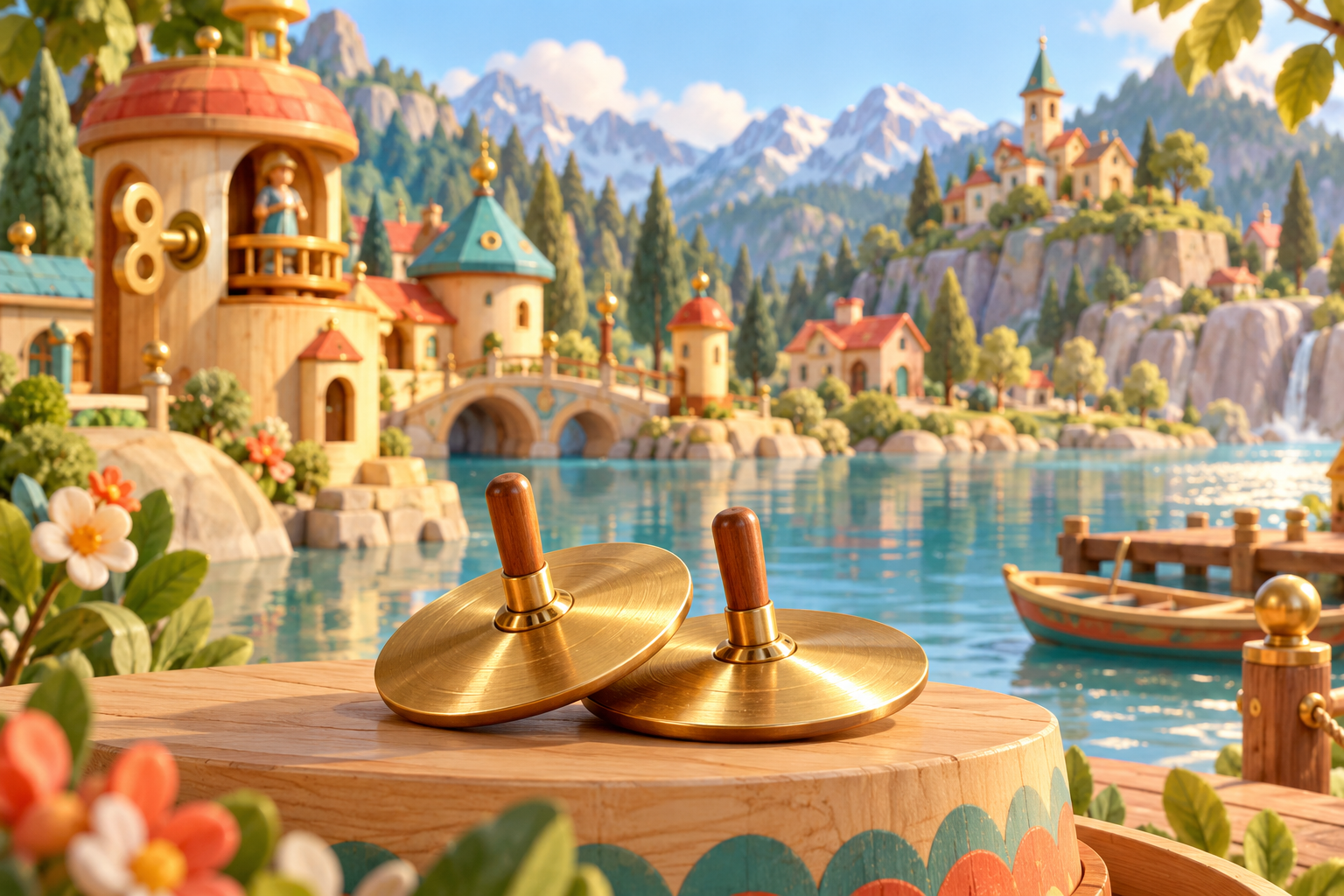 Illustration de Crotales pour Melodiwi, direction artistique du village-boîte à musique.
