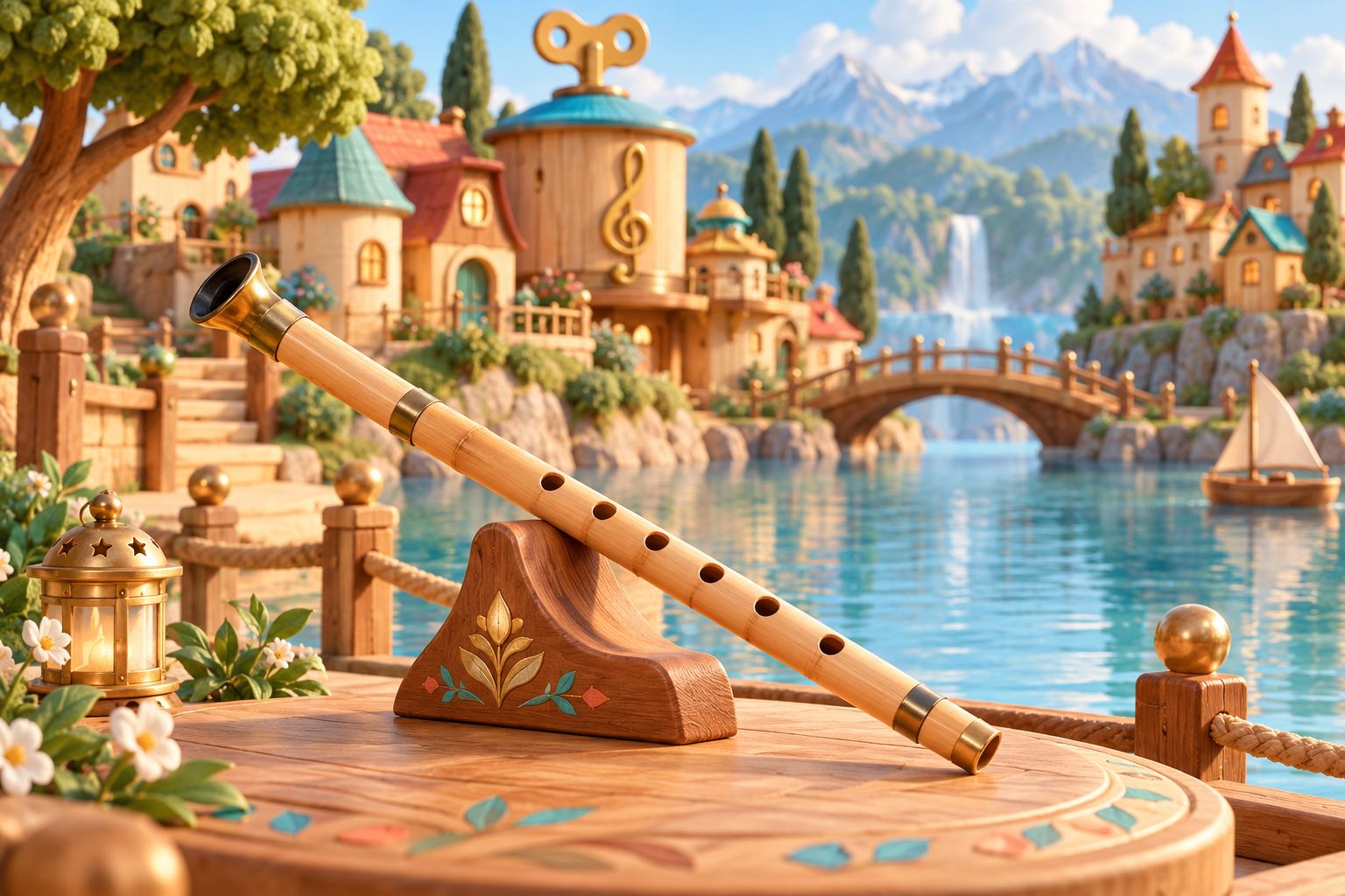 Illustration de Ney pour Melodiwi, direction artistique du village-boîte à musique.