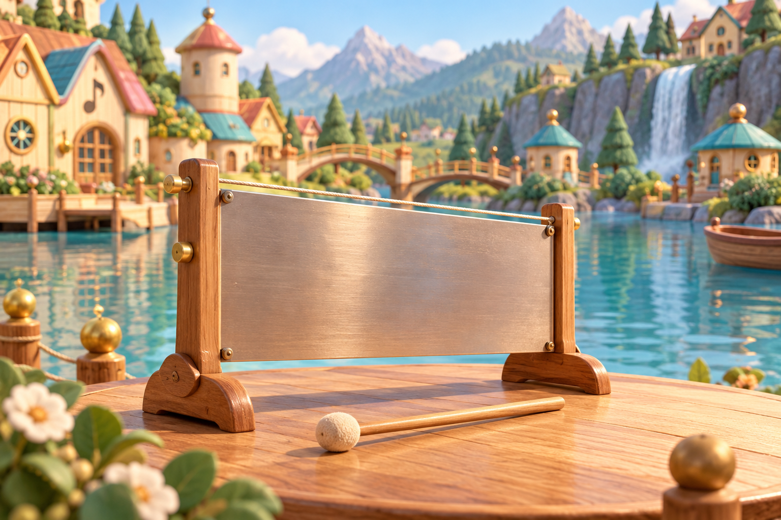 Illustration de Plaque-tonnerre pour Melodiwi, direction artistique du village-boîte à musique.