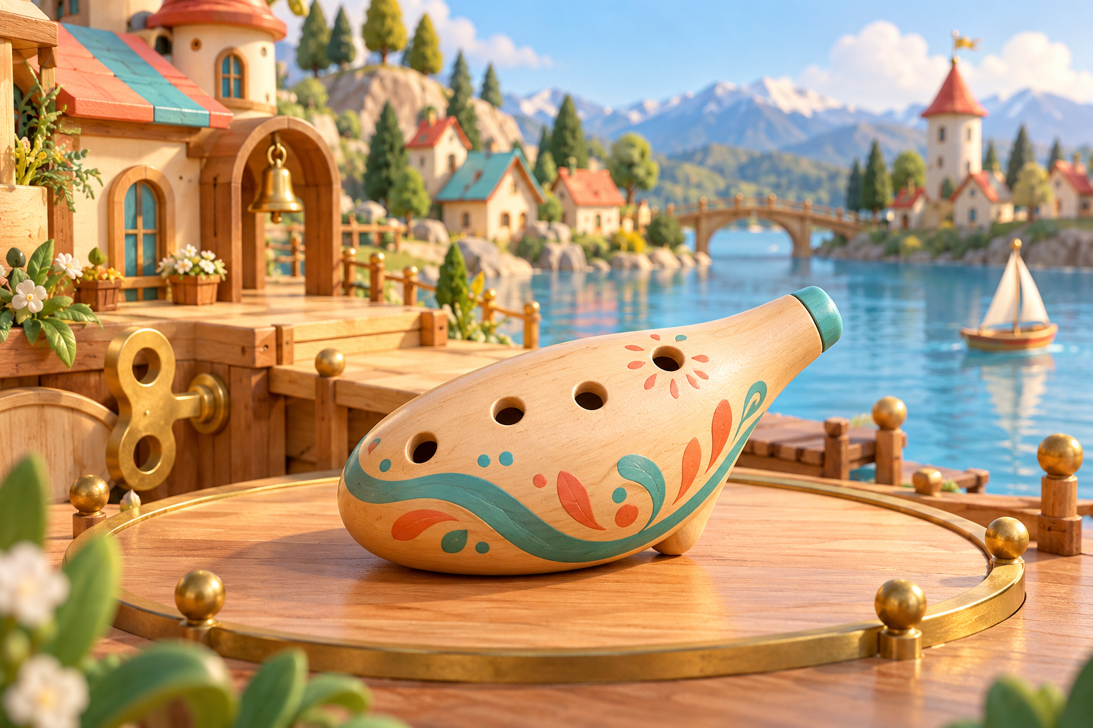 Illustration de Sipsi pour Melodiwi, direction artistique du village-boîte à musique.